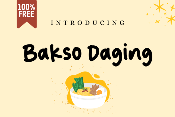 Bakso Daging Font for Web Design