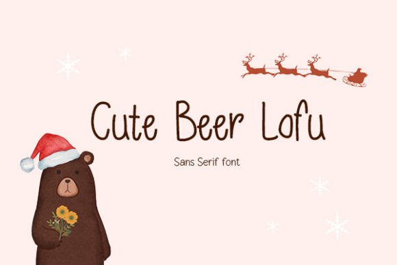 Cute Bear Lofu Sans Serif Font for Craft Projects