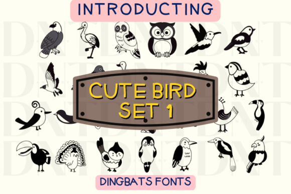 Cute Bird Set One: A Playful Font for Branding Projects