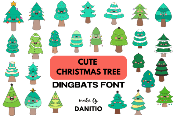 Cute Christmas Tree Font for Festive Branding