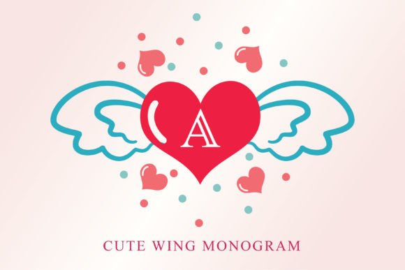 Cute Wing Monogram Font Review for Campaign Design