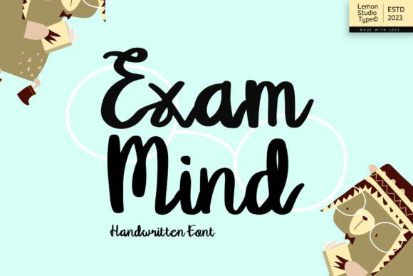 Exam Mind: A Handwritten Script Font for Digital Design