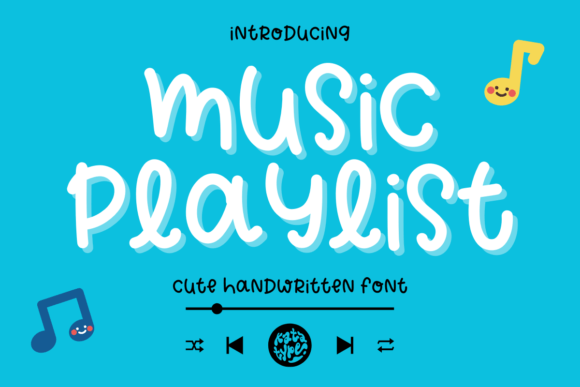 Music Playlist Font for Editorial Design