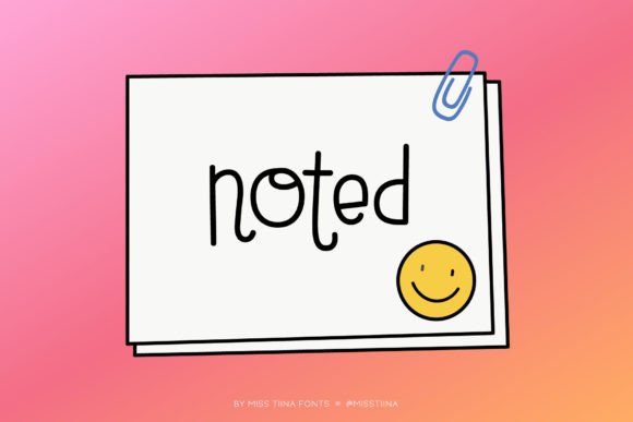 Noted: A Playful Script Font for Editorial Design