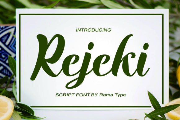 Rejeki Font for Web Design and Branding